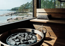Villa en bois massif moderne en Finlande