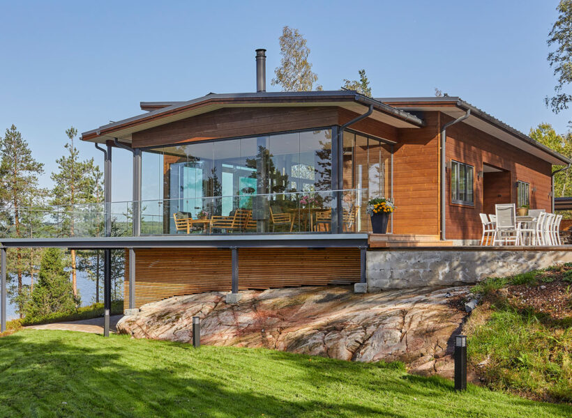 Maison en bois massif en Finlande