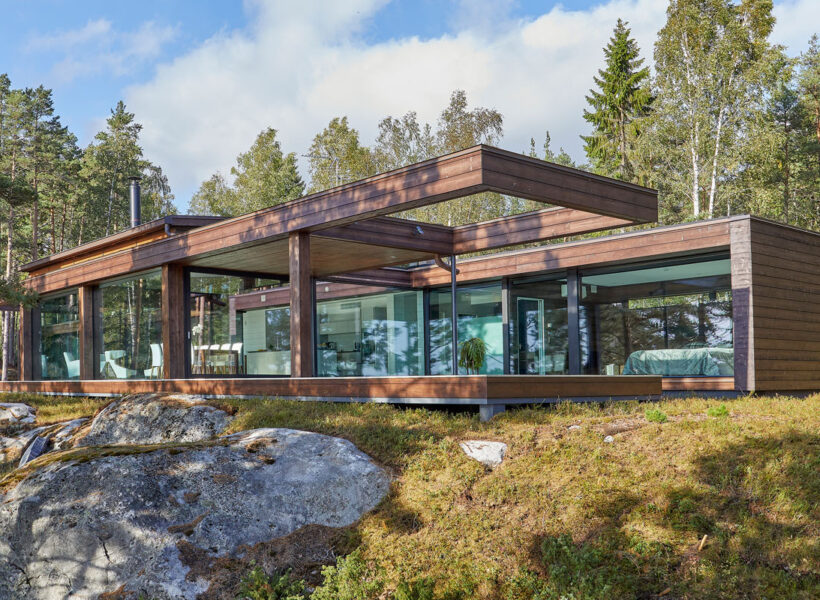 Maison moderne en bois massif en Finlande, Luoto