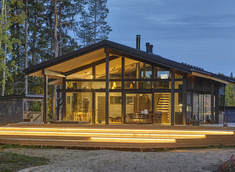 Maison moderne Polar en bois massif en Finlande