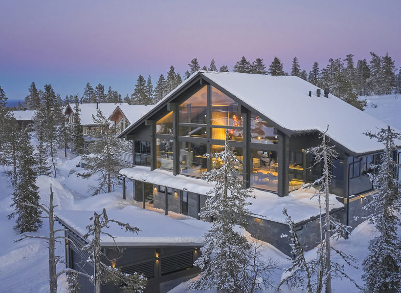 Polar, maison moderne en bois massif en Laponie finlandaise