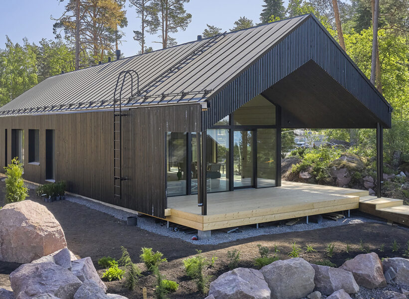 Maison moderne en bois massif, Villa Havu